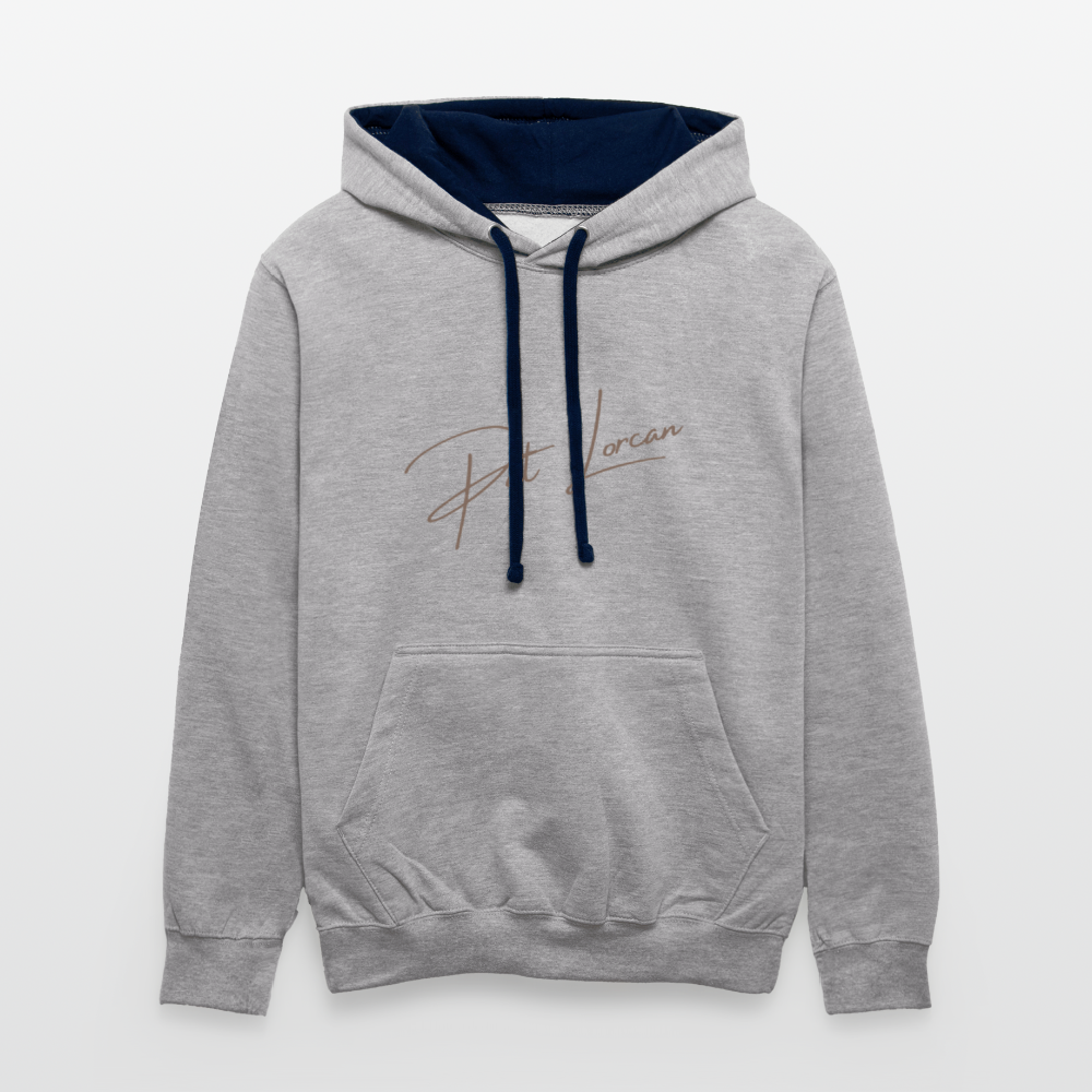 Pat Lorcan's Contrast Colour Hoodie - heather grey/navy