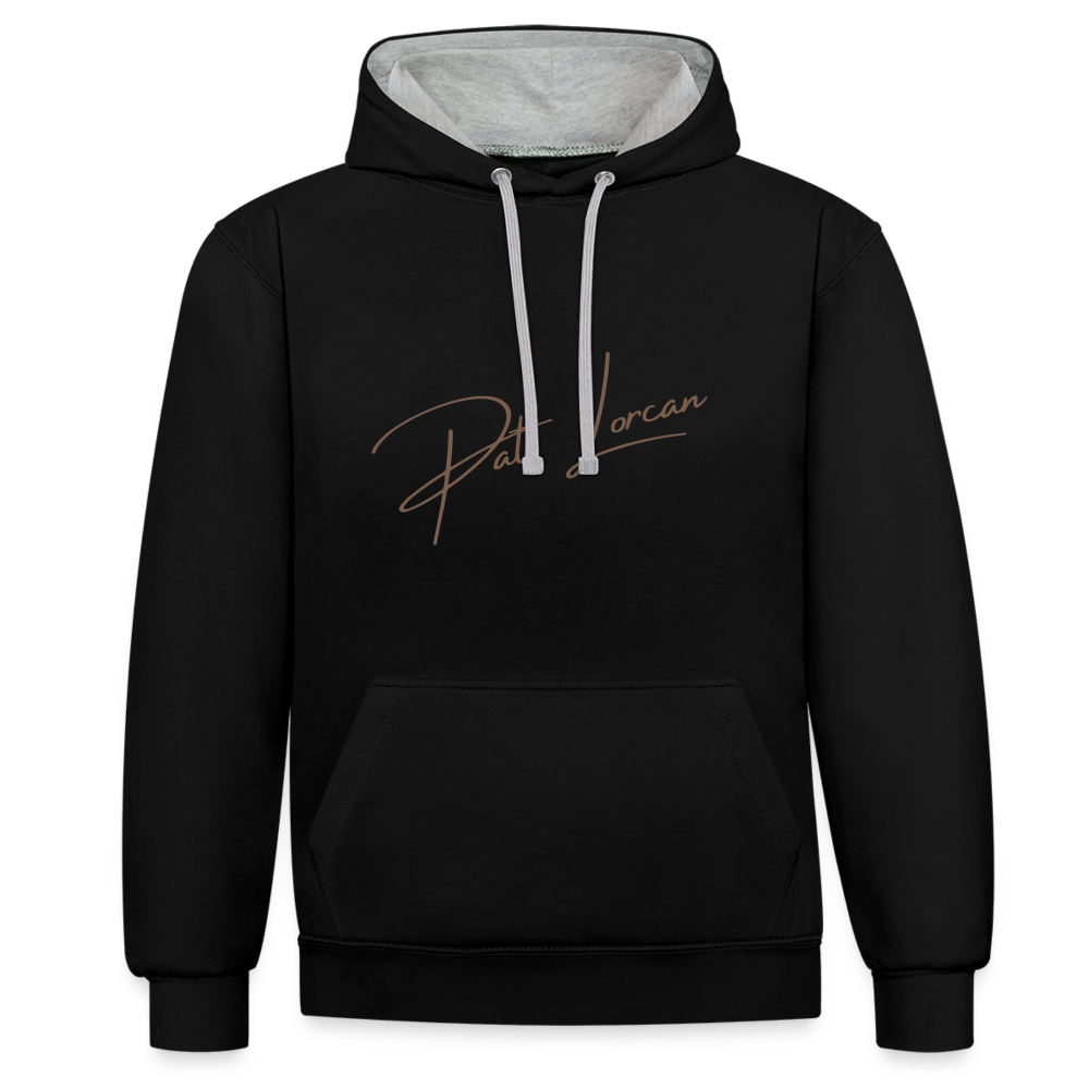 Pat Lorcan's Contrast Colour Hoodie - black/heather grey
