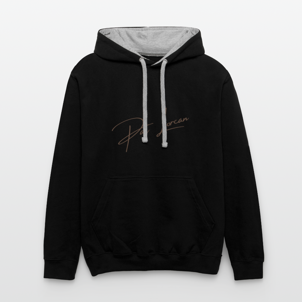 Pat Lorcan's Contrast Colour Hoodie - black/heather grey