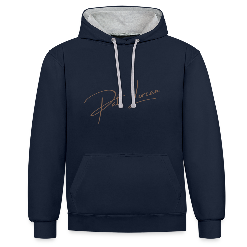 Pat Lorcan's Contrast Colour Hoodie - navy/heather grey