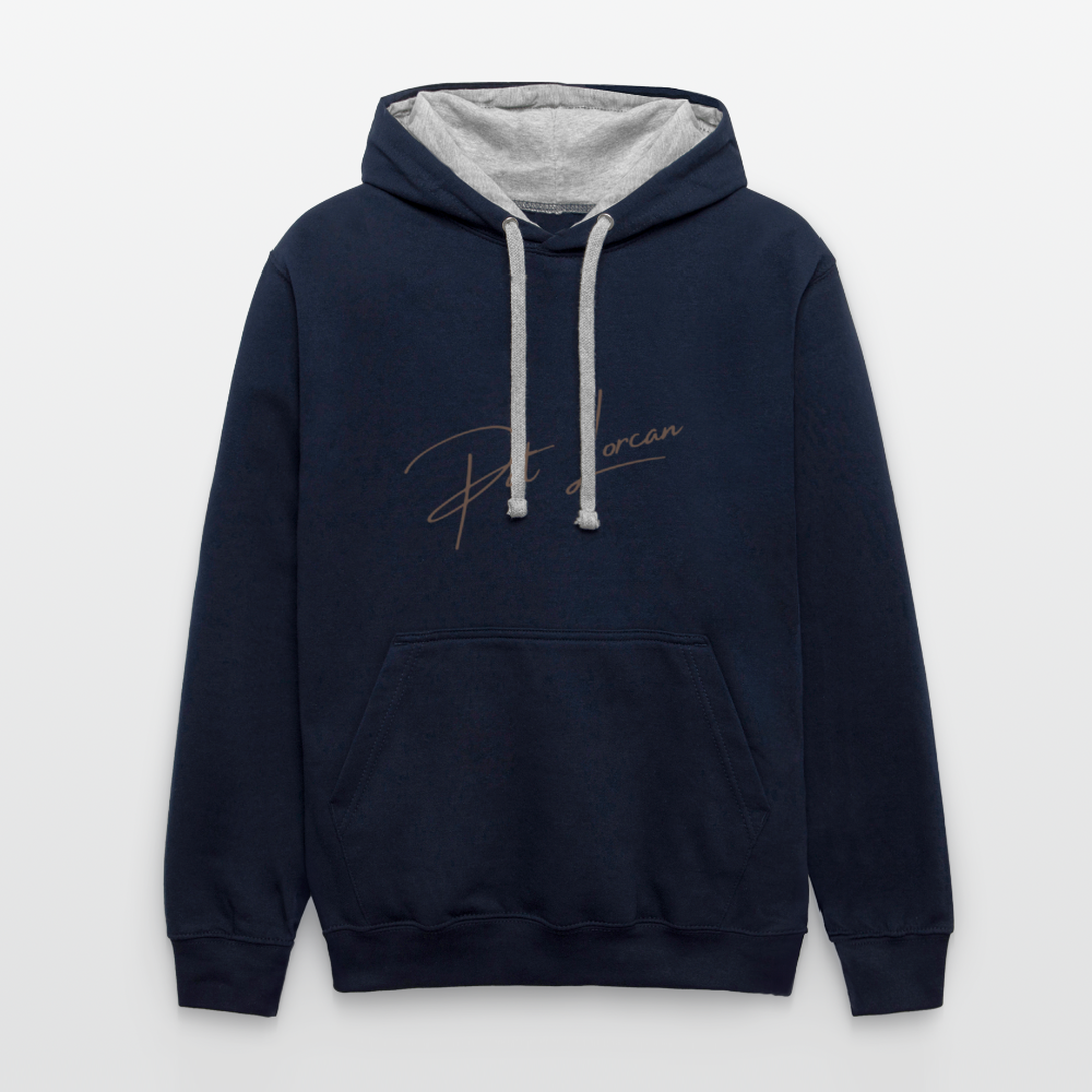 Pat Lorcan's Contrast Colour Hoodie - navy/heather grey
