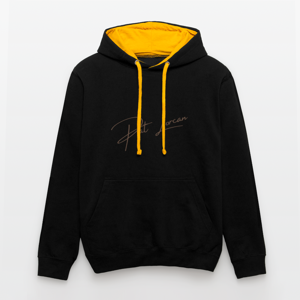 Pat Lorcan's Contrast Colour Hoodie - black/gold