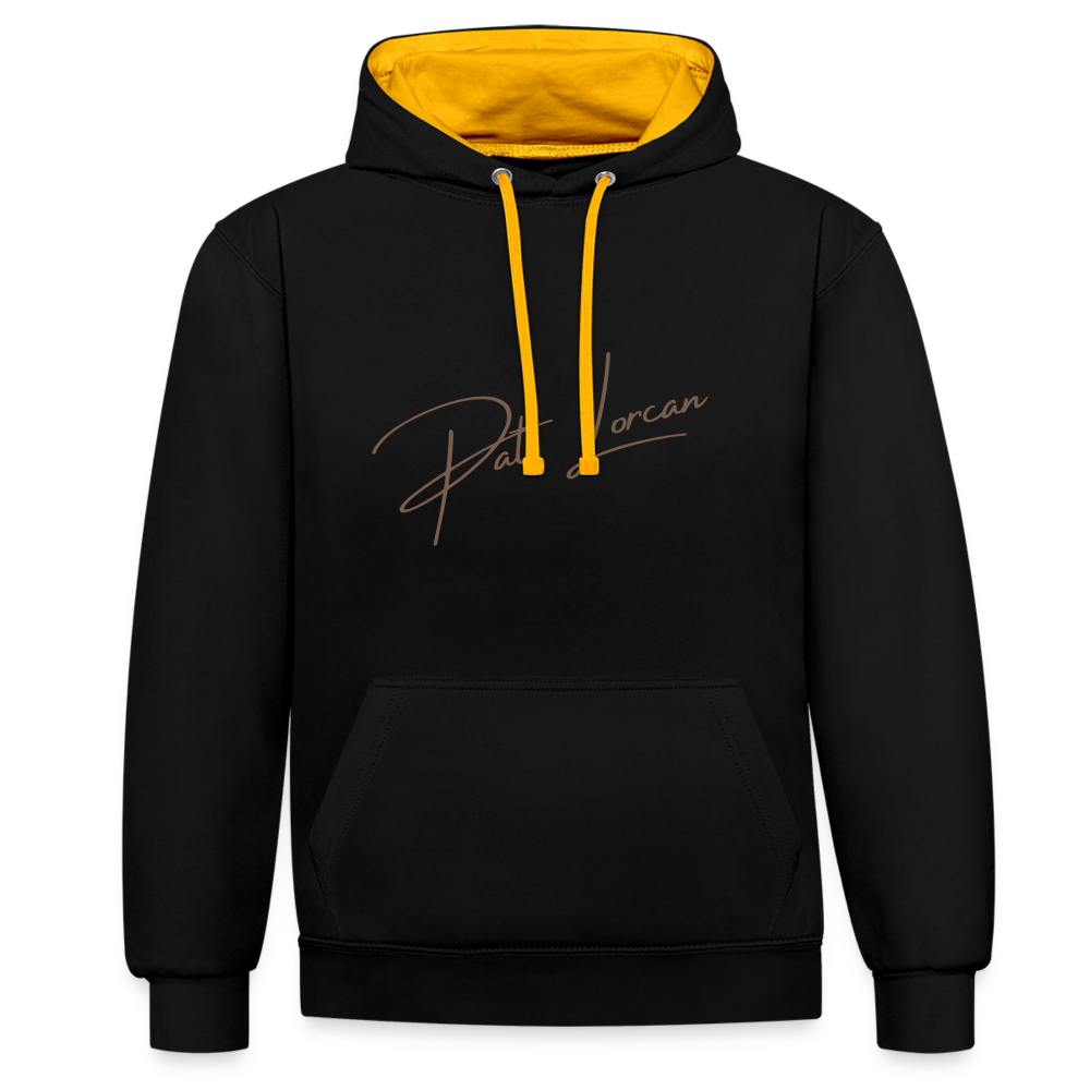 Pat Lorcan's Contrast Colour Hoodie - black/gold