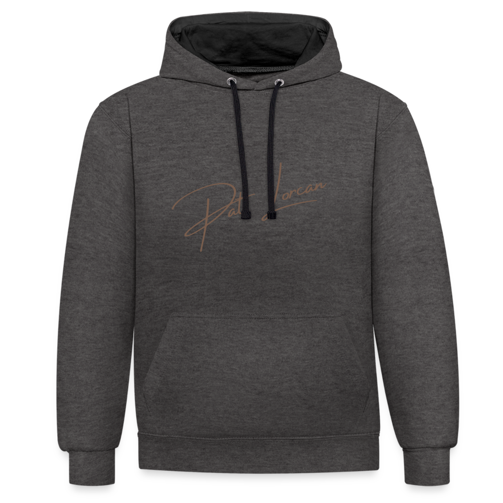 Pat Lorcan's Contrast Colour Hoodie - charcoal/black