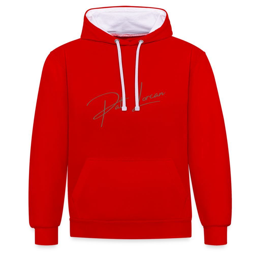 Pat Lorcan's Contrast Colour Hoodie - red/white
