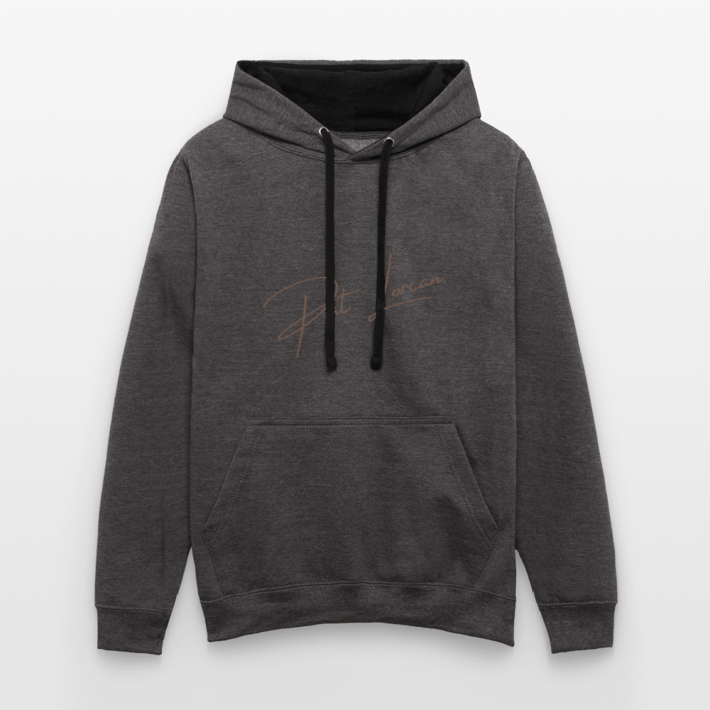Pat Lorcan's Contrast Colour Hoodie - charcoal/black