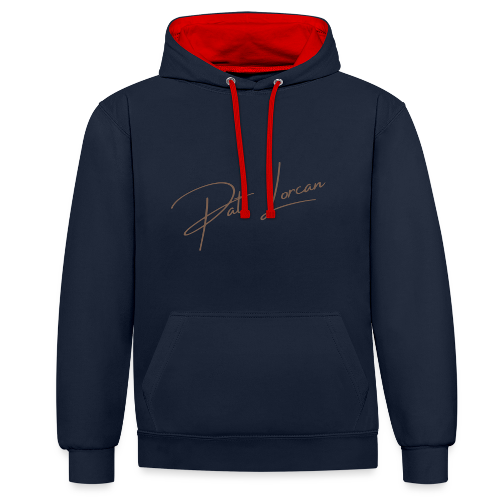 Pat Lorcan's Contrast Colour Hoodie - navy/red