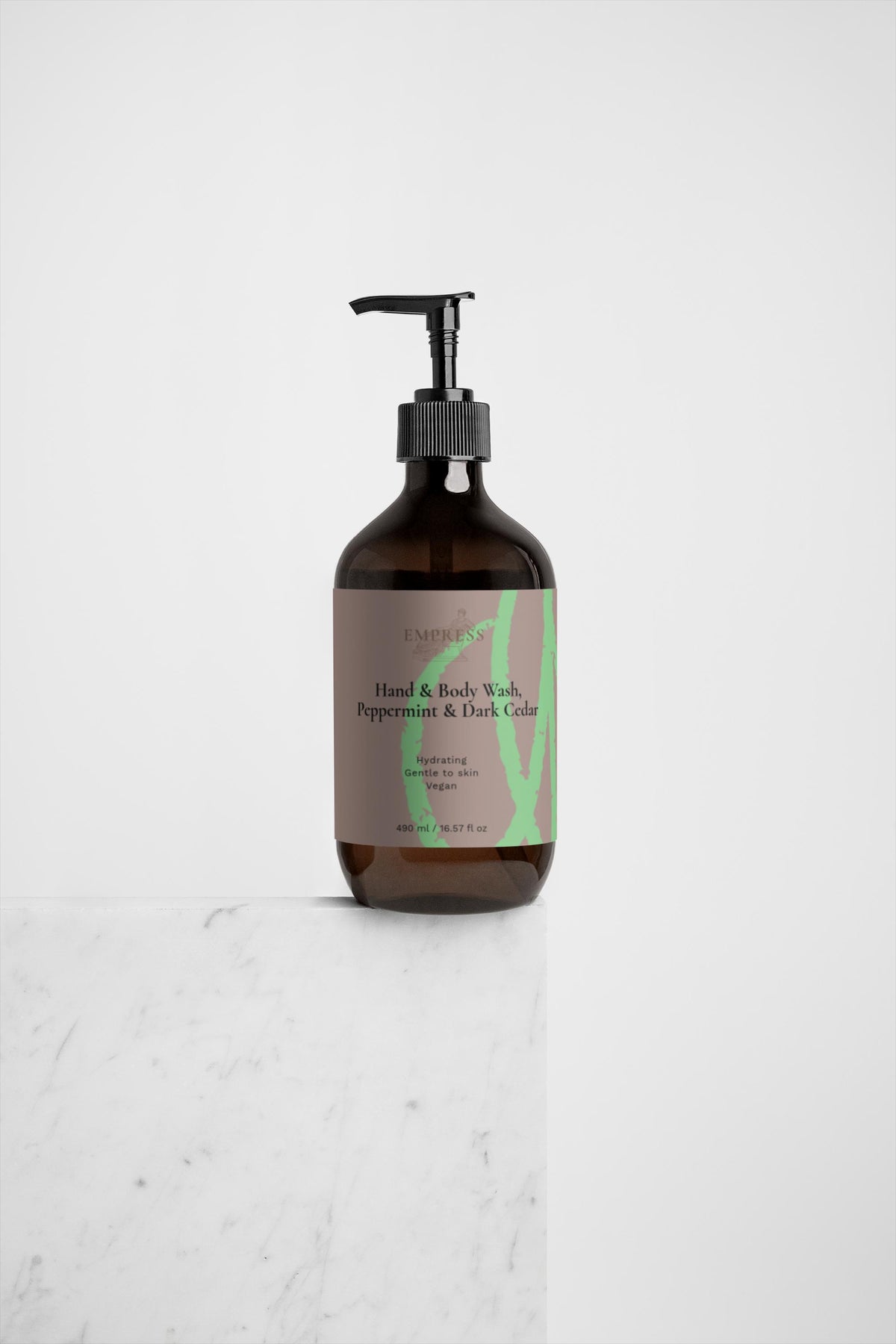 Hand & Body Wash | Peppermint & Dark Cedar
